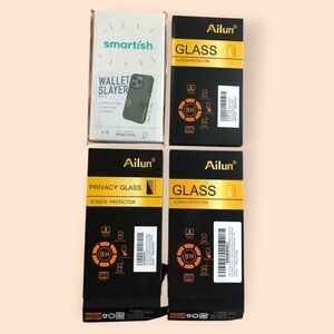 iPhone 14 Pro Accessories Bundle Smartish Wallet Slayer NEW Glass Screen Protect